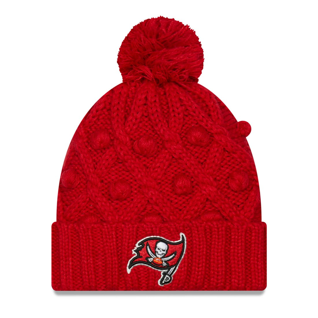 Tampa Bay Buccaneers New Era Women's Toasty Cuffed Knit Hat with Pom Red | NFL
