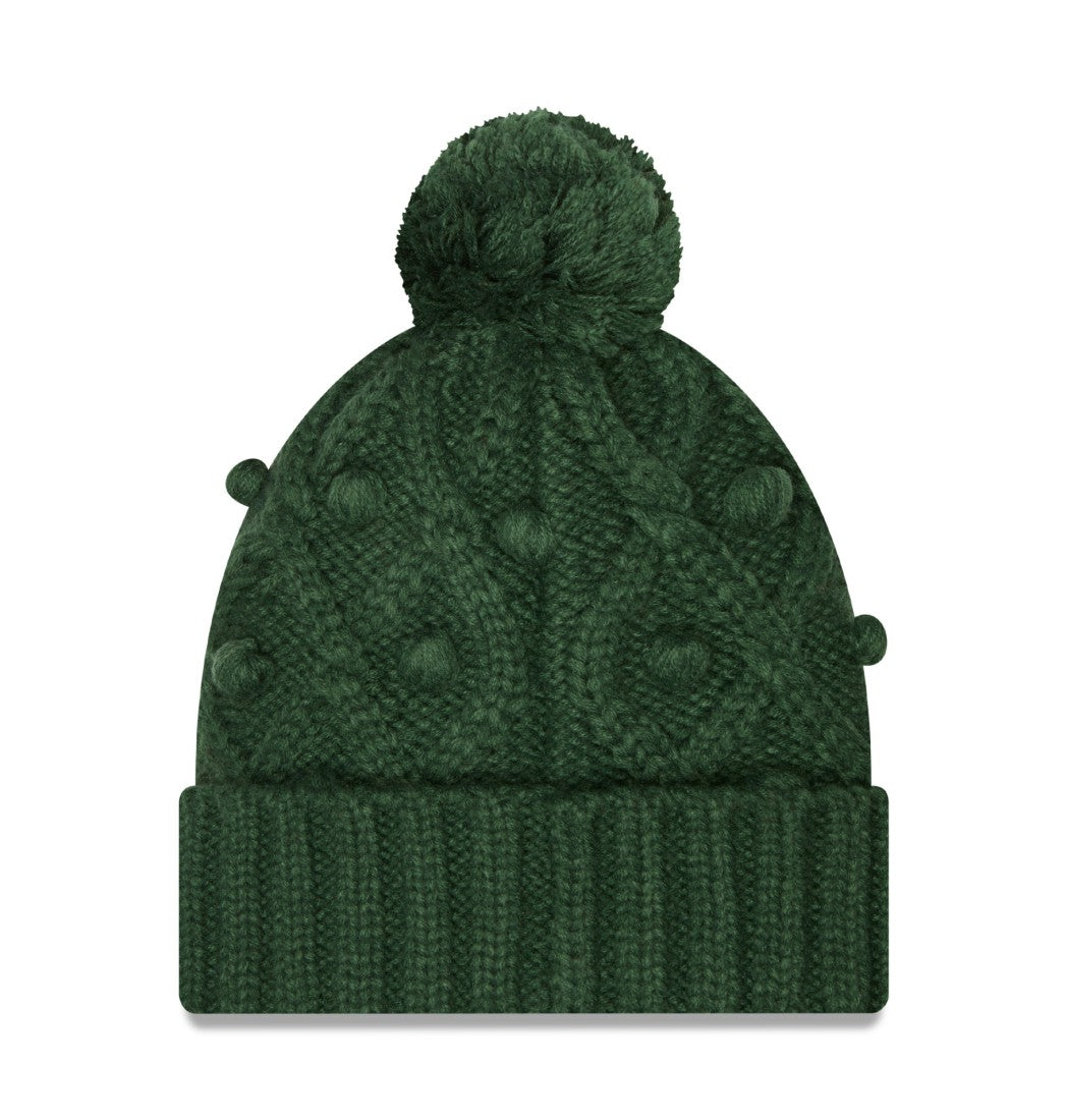 Green Bay Packers New Era Women's Toasty Cuffed Knit Hat with Pom Green | NFL