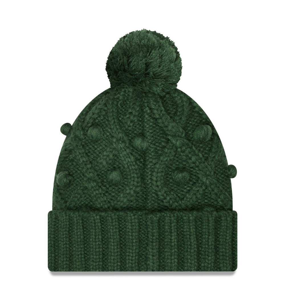 Green Bay Packers New Era Women's Toasty Cuffed Knit Hat with Pom Green | NFL
