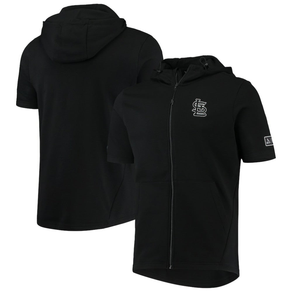 St. Louis Cardinals Levelwear Recruit Short Sleeve Full-Zip Hoodie Jacket - MLB