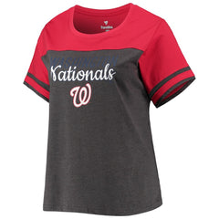 Washington Nationals Women's Plus Size Colorblock T-Shirt - MLB