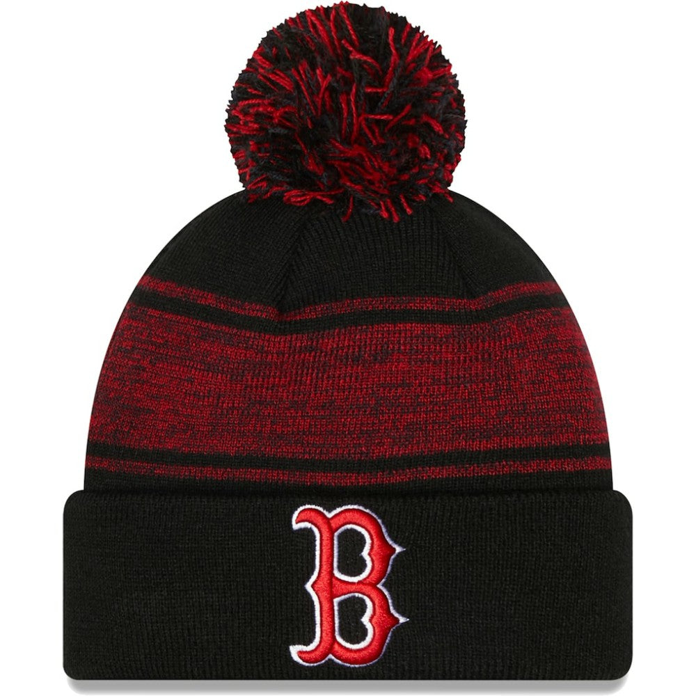 Boston Red Sox New Era Chilled Cuffed Knit Hat with Pom - MLB