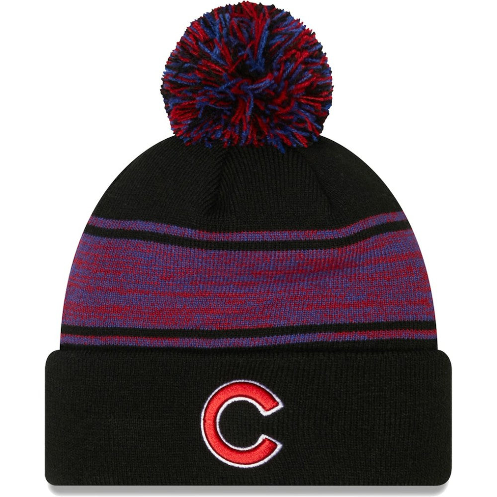 Chicago Cubs New Era Chilled Cuffed Knit Hat with Pom - MLB