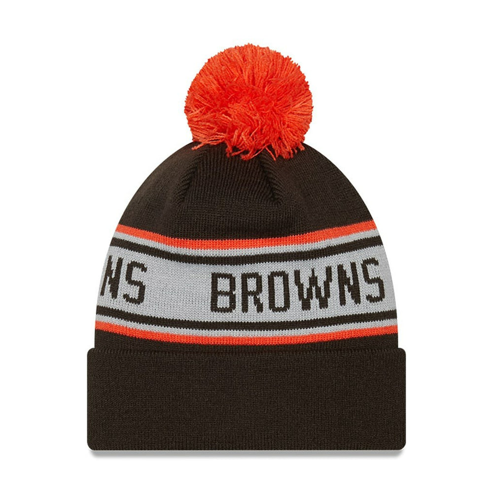 Cleveland Browns New Era Preschool Repeat Cuffed Knit Hat with Pom Brown | NFL
