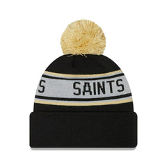 New Orleans Saints New Era Preschool Repeat Cuffed Knit Hat with Pom Black | NFL