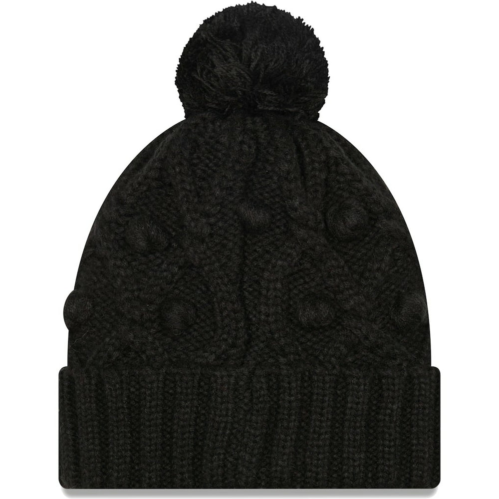 Pittsburgh Steelers New Era Girls Youth Toasty Cuffed Knit Hat with Pom Black | NFL