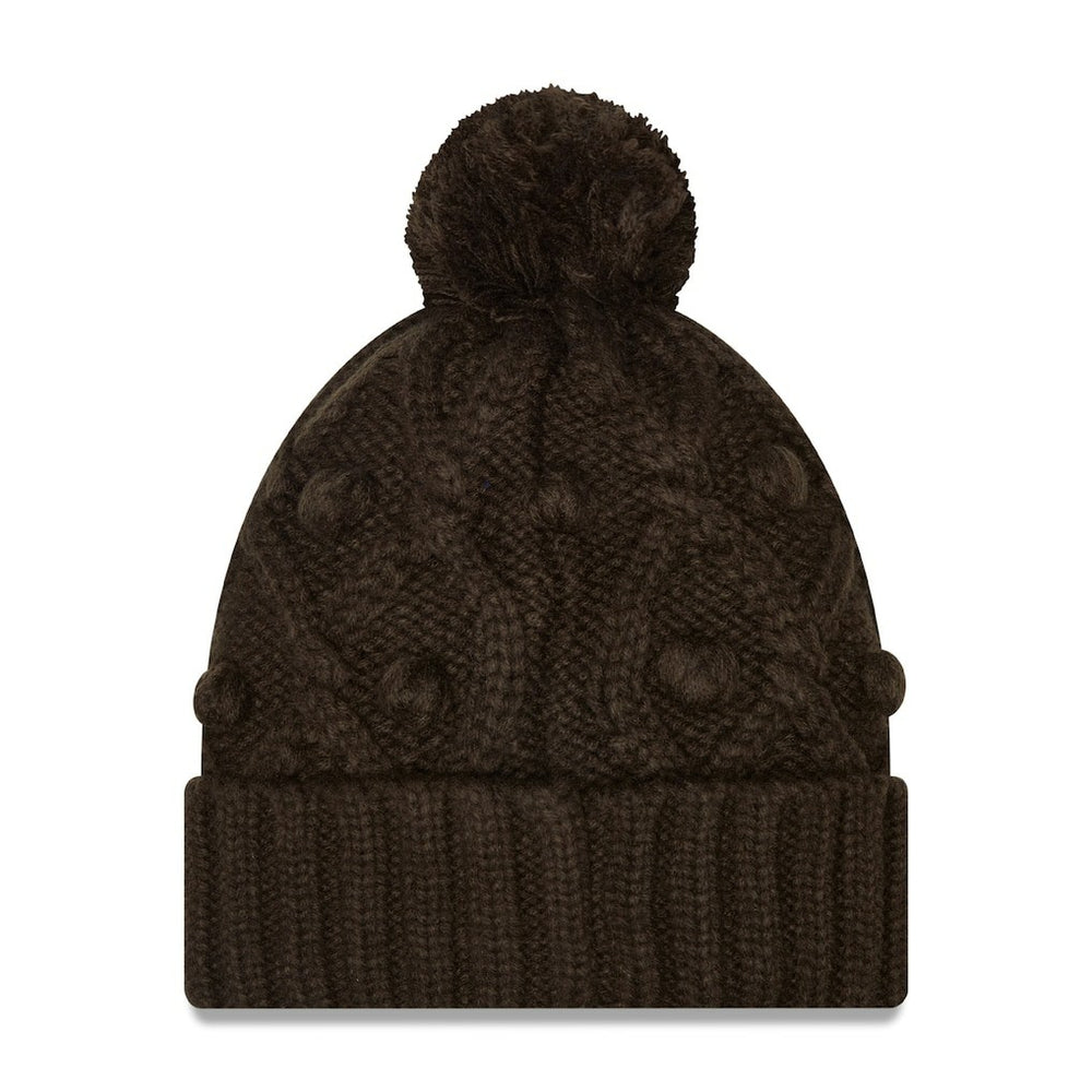 Cleveland Browns New Era Girls Youth Toasty Cuffed Knit Hat with Pom Brown | NFL