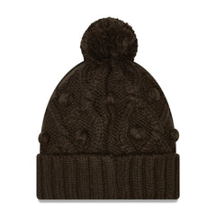Cleveland Browns New Era Girls Youth Toasty Cuffed Knit Hat with Pom Brown | NFL