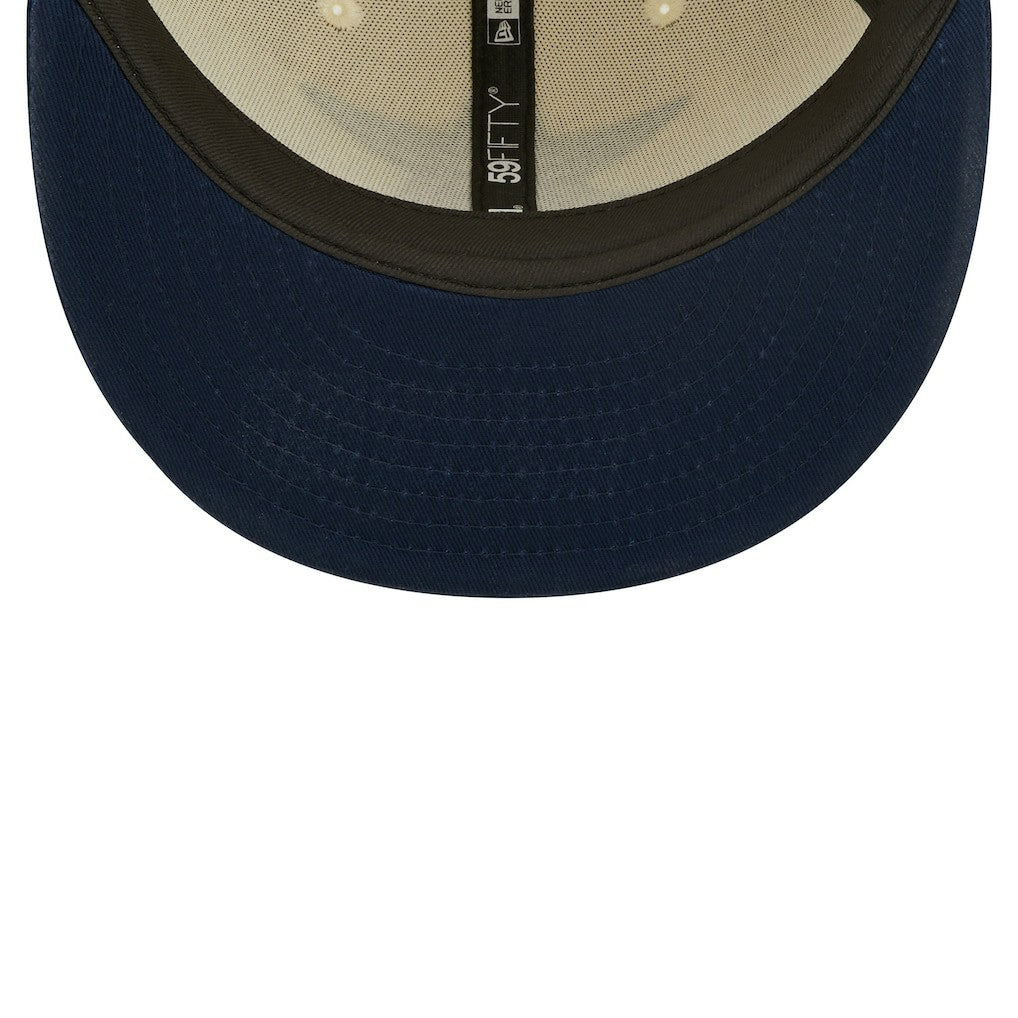 Dallas Cowboys New Era 2022 Sideline 59FIFTY Fitted Hat Cream/Navy | NFL
