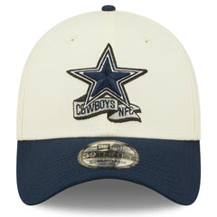 Dallas Cowboys New Era 2022 Sideline 39THIRTY 2-Tone Flex Hat Cream/Navy | NFL