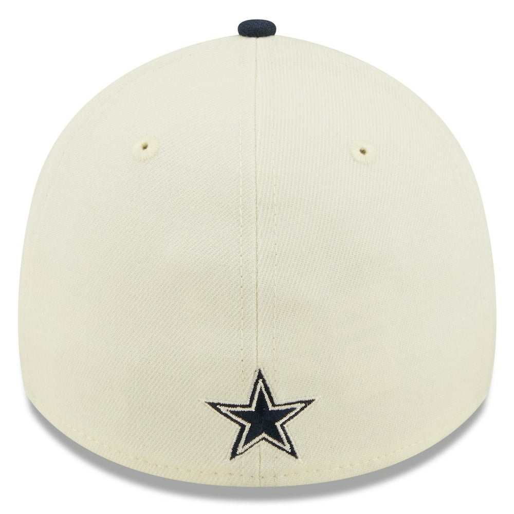 Dallas Cowboys New Era 2022 Sideline 39THIRTY 2-Tone Flex Hat Cream/Navy | NFL