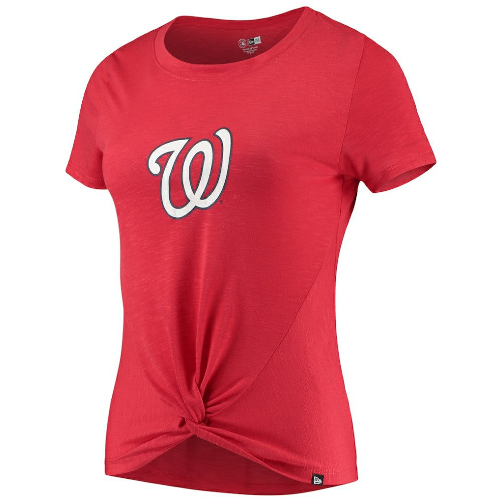 Washington Nationals New Era Women's 2-Hit Front Twist Burnout T-Shirt - MLB