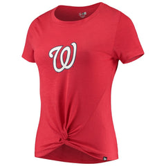 Washington Nationals New Era Women's 2-Hit Front Twist Burnout T-Shirt - MLB