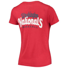 Washington Nationals New Era Women's 2-Hit Front Twist Burnout T-Shirt - MLB