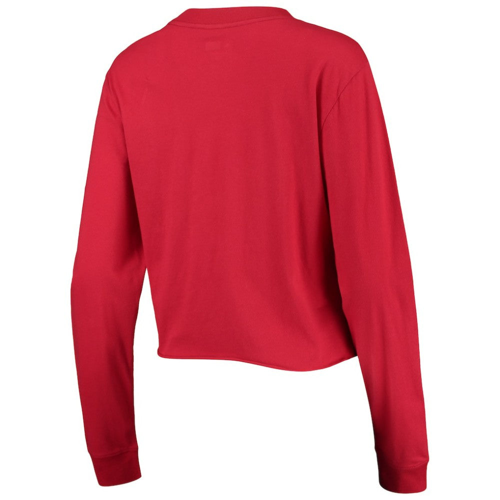 Washington Nationals New Era Women's Baby Jersey Cropped Long Sleeve T-Shirt - MLB