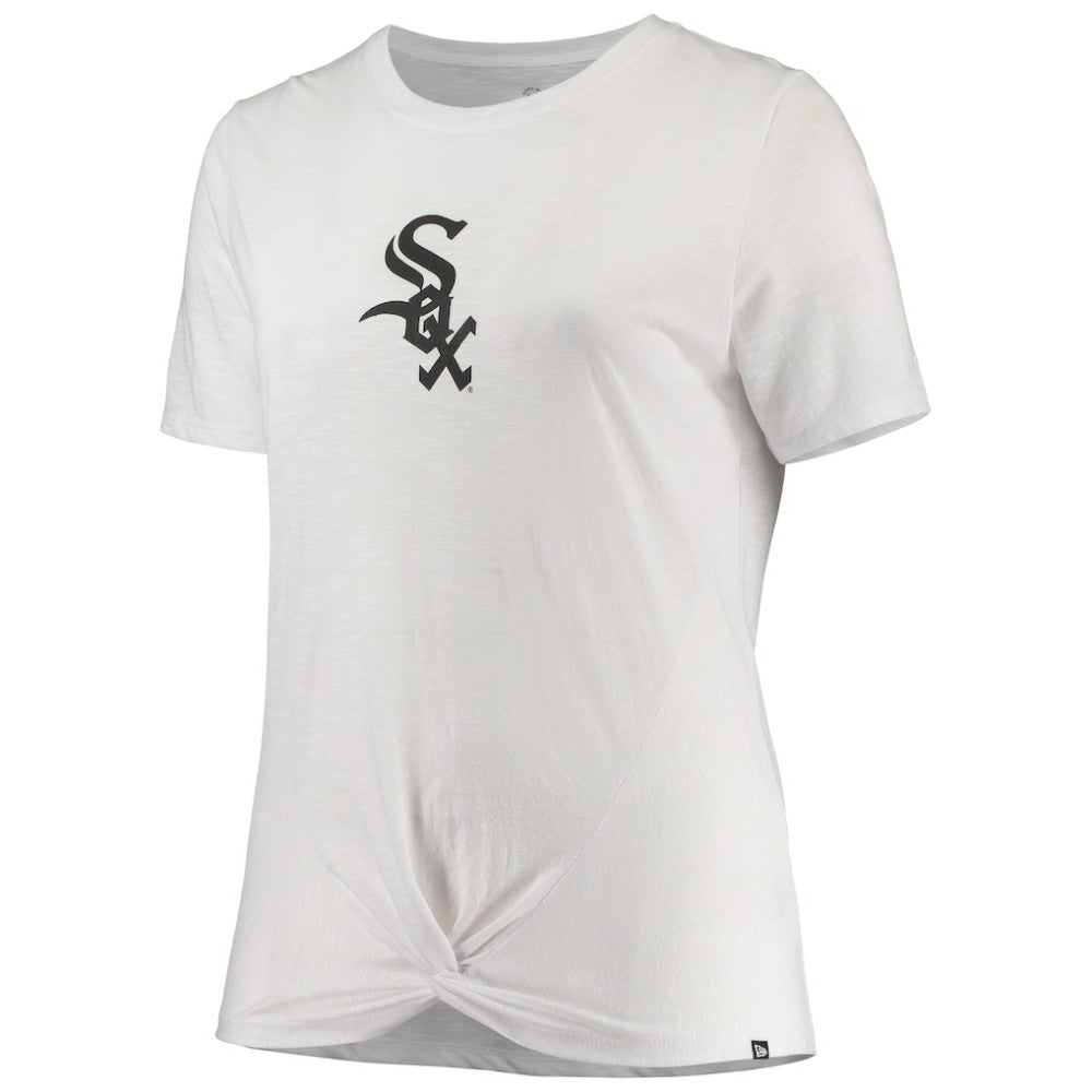 Chicago White Sox New Era Women's Plus Size 2-Hit Front Knot T-Shirt - MLB