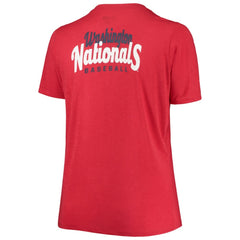 Washington Nationals New Era Women's Plus Size 2-Hit Front Knot T-Shirt - MLB