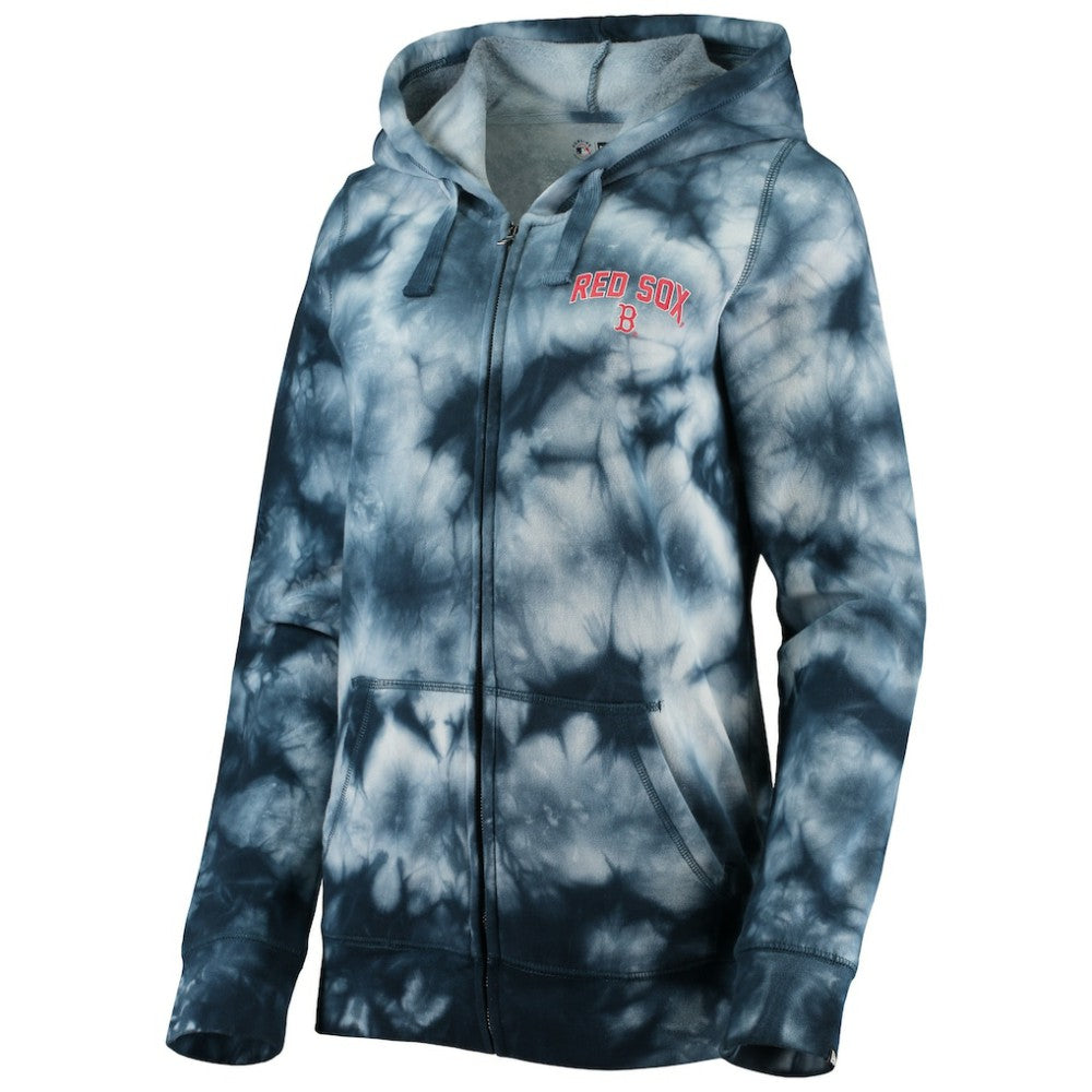 Boston Red Sox New Era Women's Tie-Dye Full-Zip Hoodie - MLB