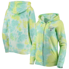 Chicago Cubs New Era Women's Tie-Dye Full-Zip Hoodie - MLB