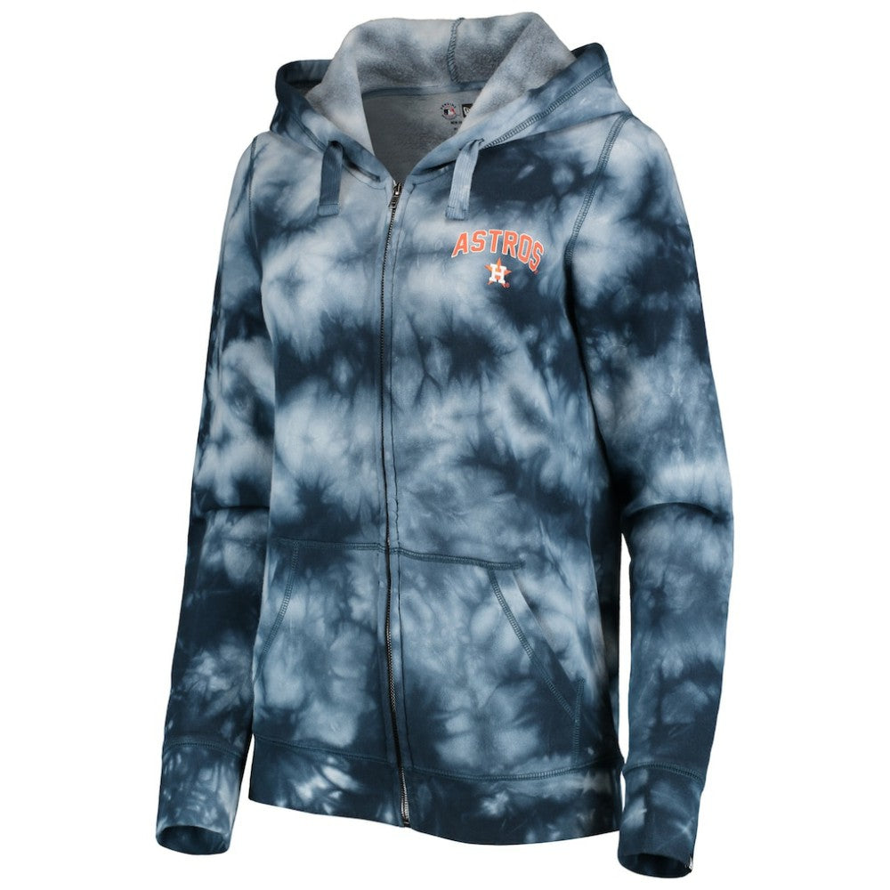 Houston Astros New Era Women's Tie-Dye Full-Zip Hoodie - MLB