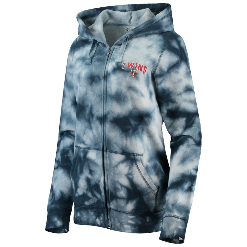 Minnesota Twins New Era Women's Tie-Dye Full-Zip Hoodie - MLB