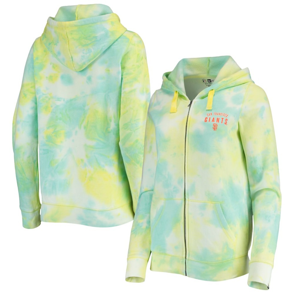 San Francisco Giants New Era Women's Tie-Dye Full-Zip Hoodie - MLB