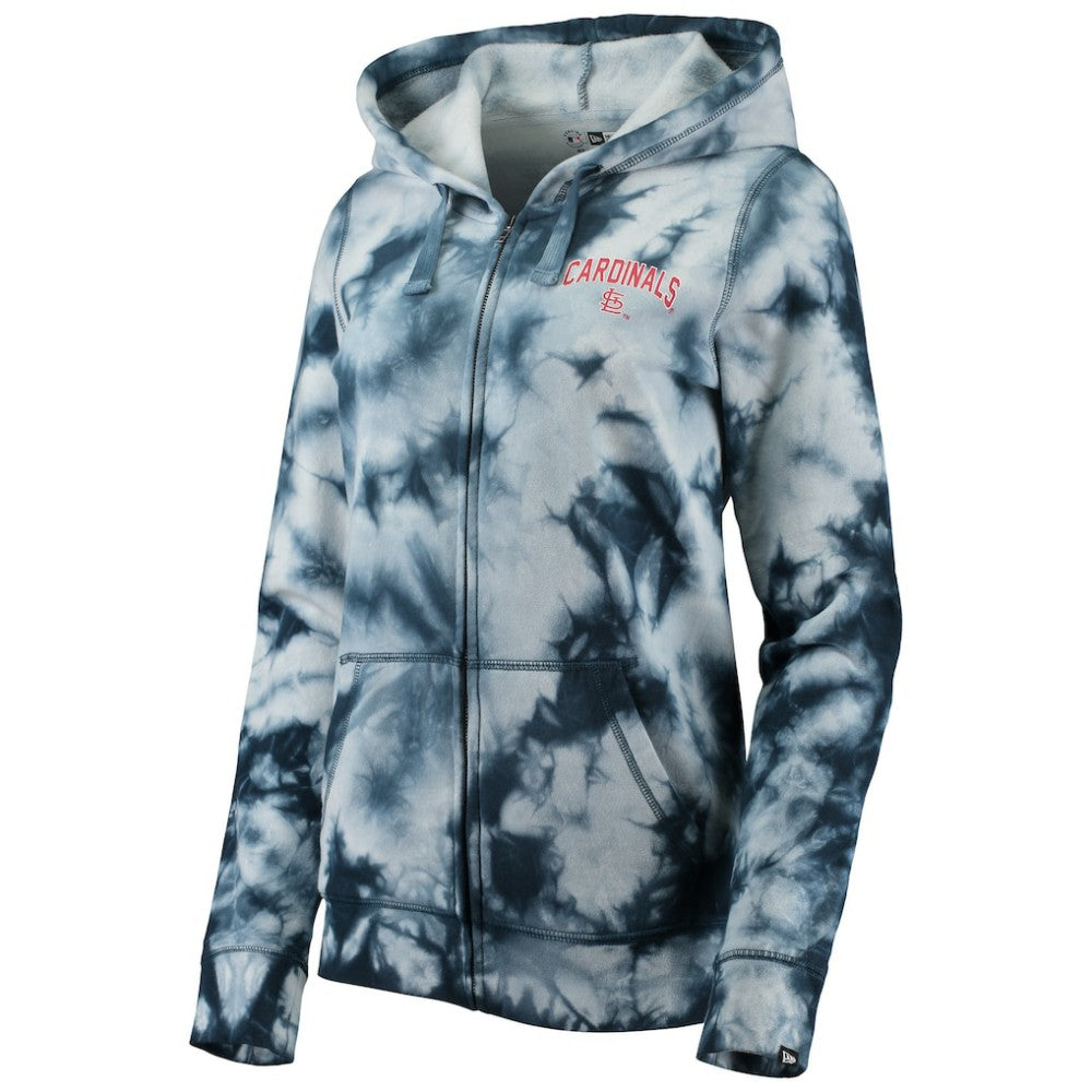 St. Louis Cardinals New Era Women's Tie-Dye Full-Zip Hoodie - MLB