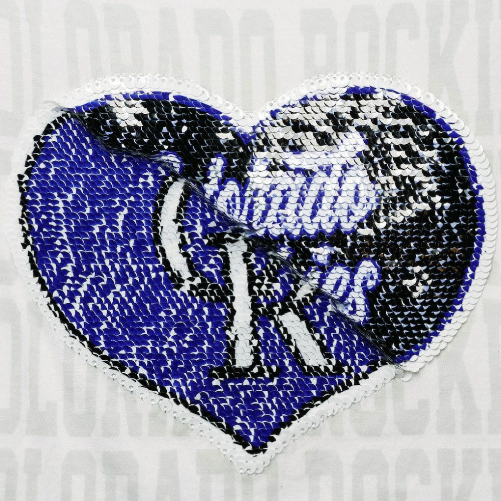 Colorado Rockies New Era Girls Youth Flip Sequin Heart Crop Top - MLB