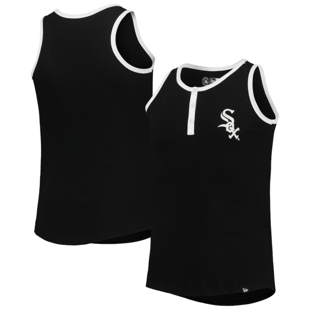 Chicago White Sox New Era Girls Youth Henley Tank Top - MLB