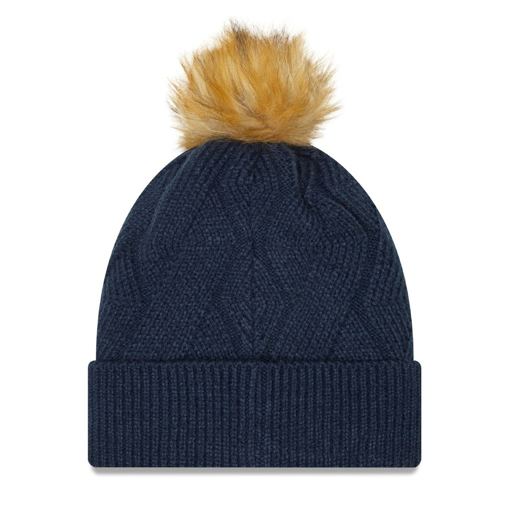 Dallas Cowboys New Era Women's Snowy Cuffed Knit Hat with Pom Navy | NFL