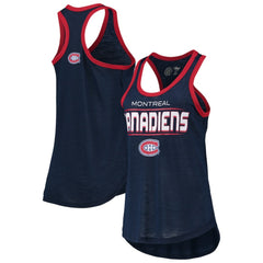 Montreal Canadiens G-III Sports by Carl Banks Women's Showdown Slub Racerback Tank Top - Navy - NHL