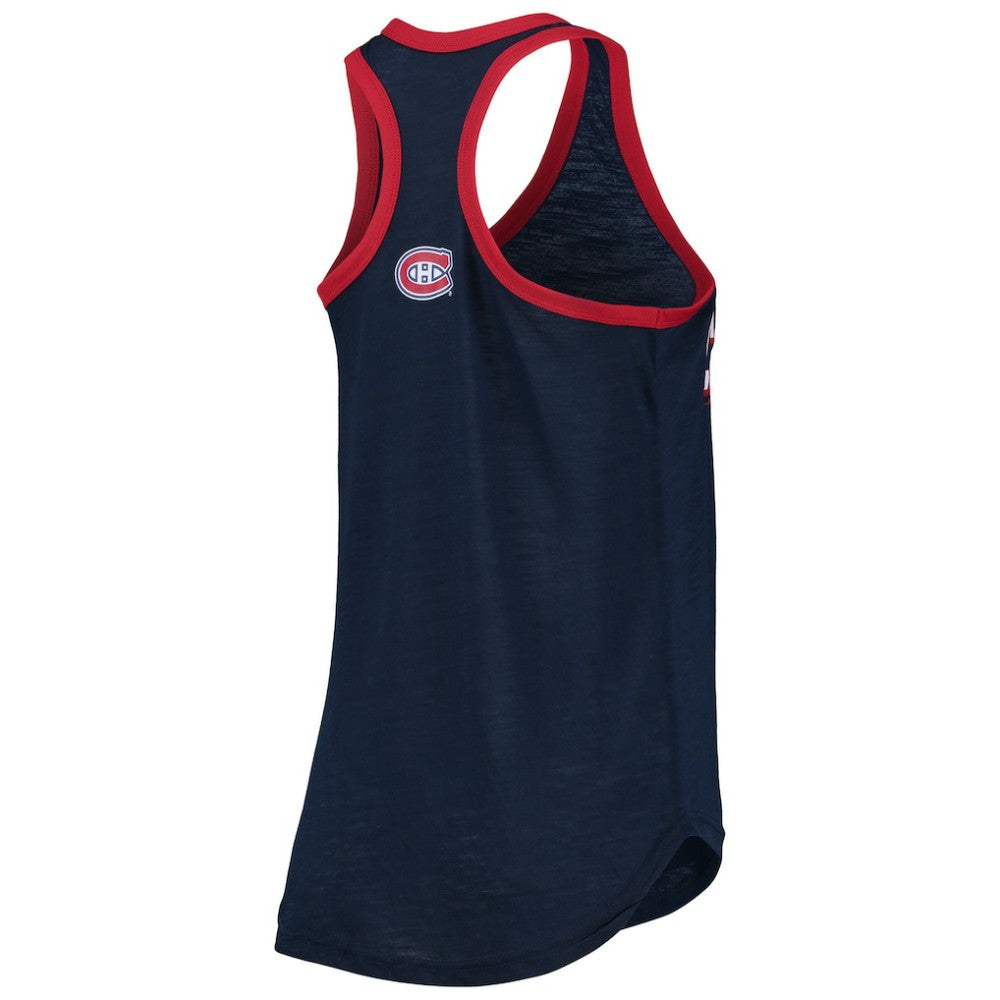 Montreal Canadiens G-III Sports by Carl Banks Women's Showdown Slub Racerback Tank Top - Navy - NHL