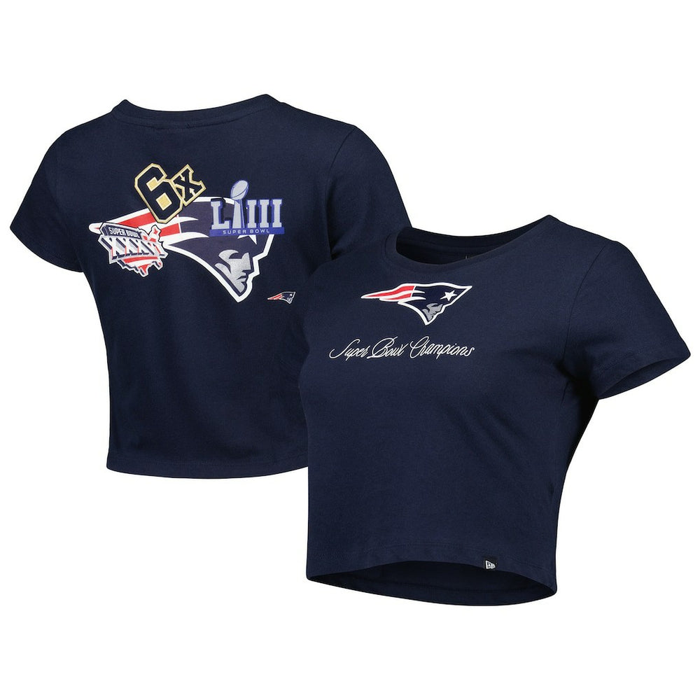 New England Patriots New Era Women's Historic Champs T-Shirt Navy | NFL