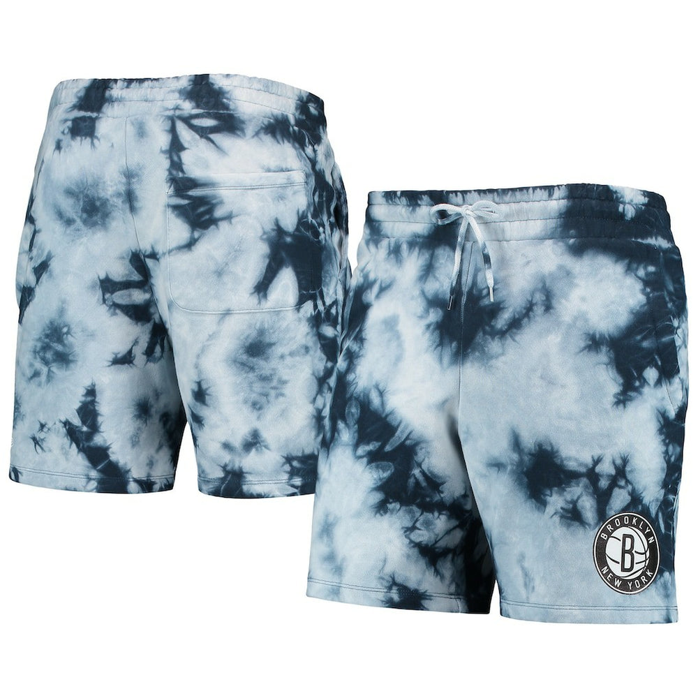 Brooklyn Nets Fleece Tie-Dye Shorts Blue - NBA