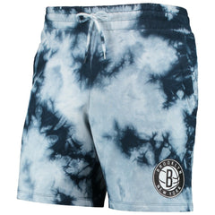 Brooklyn Nets Fleece Tie-Dye Shorts Blue - NBA
