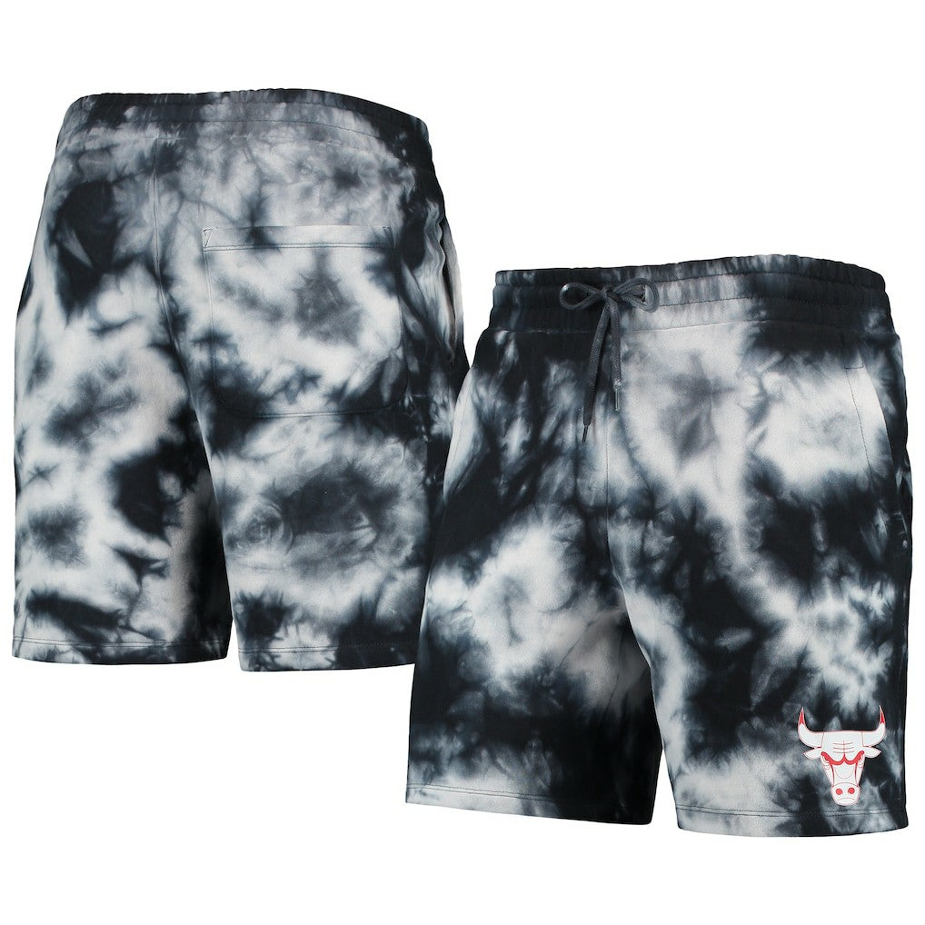 Chicago Bulls Fleece Tie-Dye Shorts Black - NBA