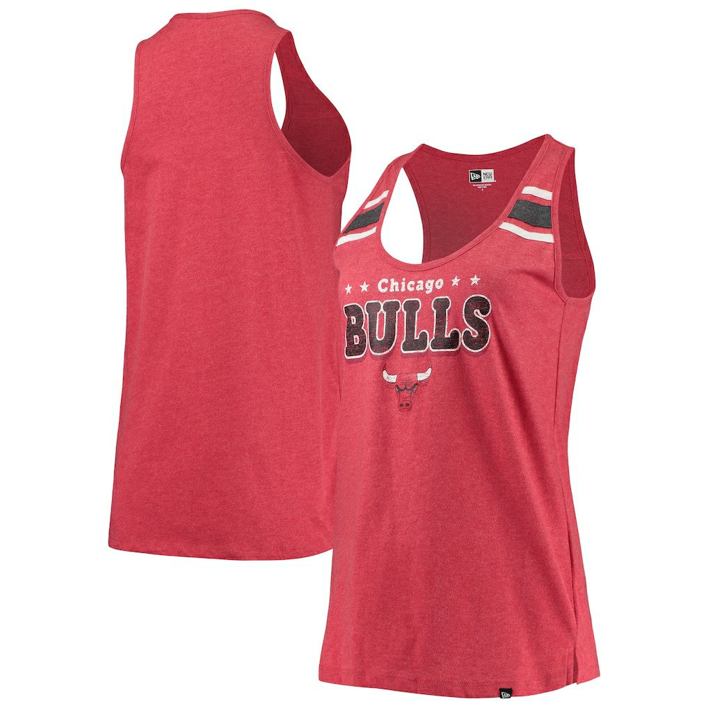 Chicago Bulls Women's Scoop-Neck Racerback Tank Top Heathered Red - NBA