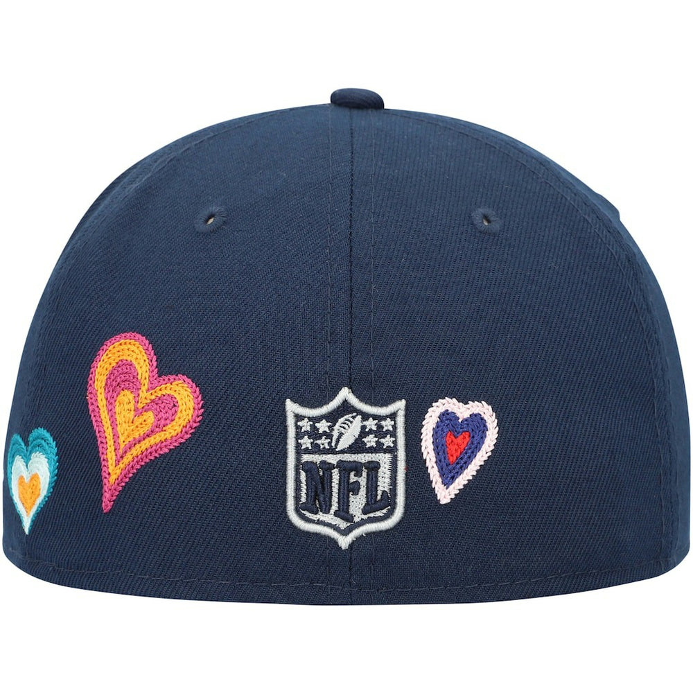 Dallas Cowboys New Era Chain Stitch Heart 59FIFTY Fitted Hat Navy | NFL