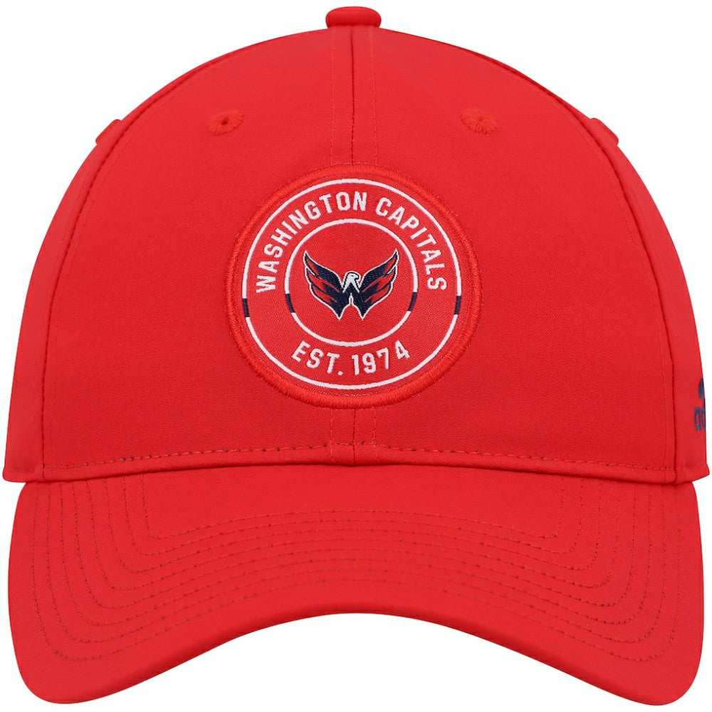 Washington Capitals adidas Team Circle Slouch Adjustable Hat - Red - NHL