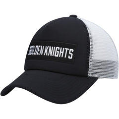 Vegas Golden Knights adidas Team Plate Trucker Snapback Hat - Black/White - NHL