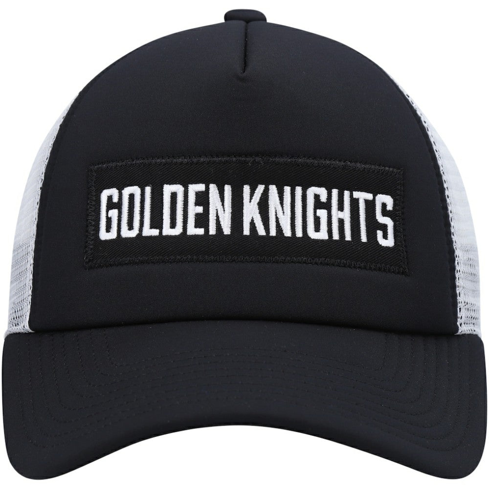 Vegas Golden Knights adidas Team Plate Trucker Snapback Hat - Black/White - NHL