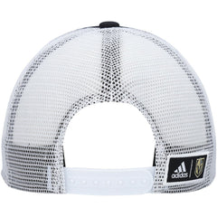 Vegas Golden Knights adidas Team Plate Trucker Snapback Hat - Black/White - NHL