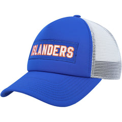 New York Islanders adidas Team Plate Trucker Snapback Hat - Royal/White - NHL
