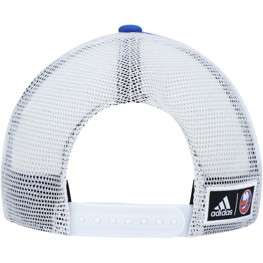 New York Islanders adidas Team Plate Trucker Snapback Hat - Royal/White - NHL