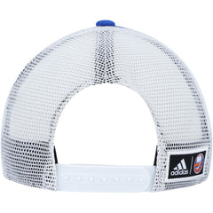 New York Islanders adidas Team Plate Trucker Snapback Hat - Royal/White - NHL