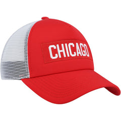 Chicago Blackhawks adidas Team Plate Trucker Snapback Hat - Red/White - NHL