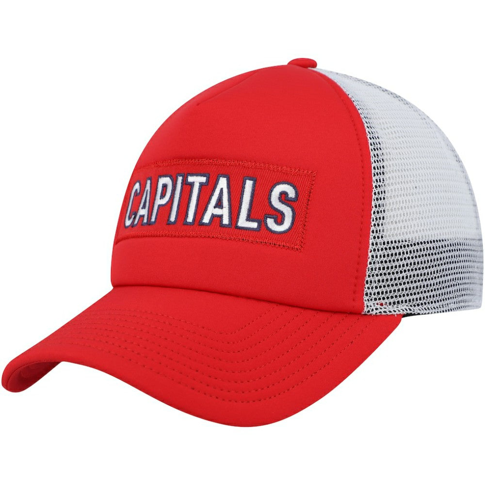 Washington Capitals adidas Team Plate Trucker Snapback Hat - Red/White - NHL