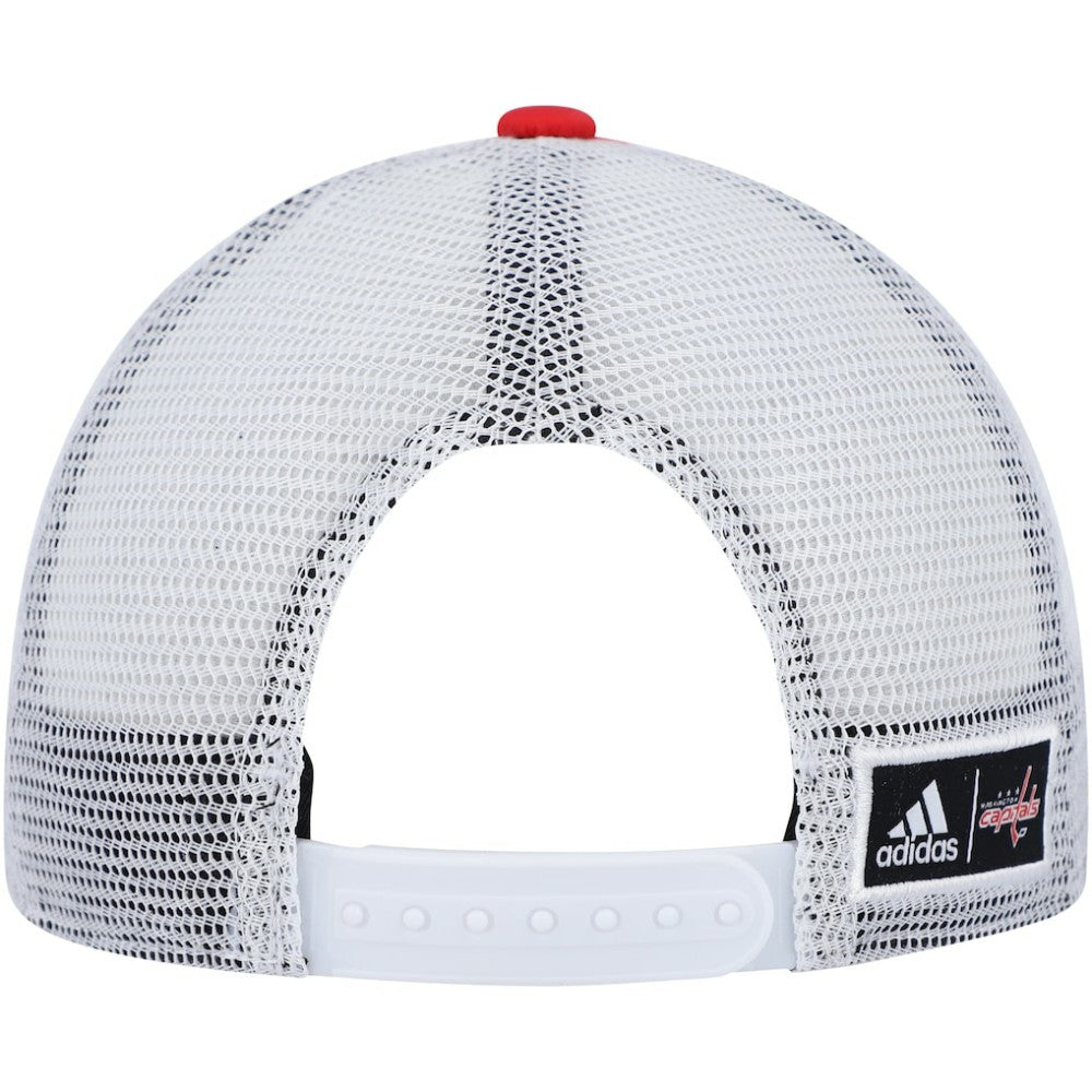 Washington Capitals adidas Team Plate Trucker Snapback Hat - Red/White - NHL