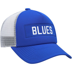 St. Louis Blues adidas Team Plate Trucker Snapback Hat - Blue/White - NHL
