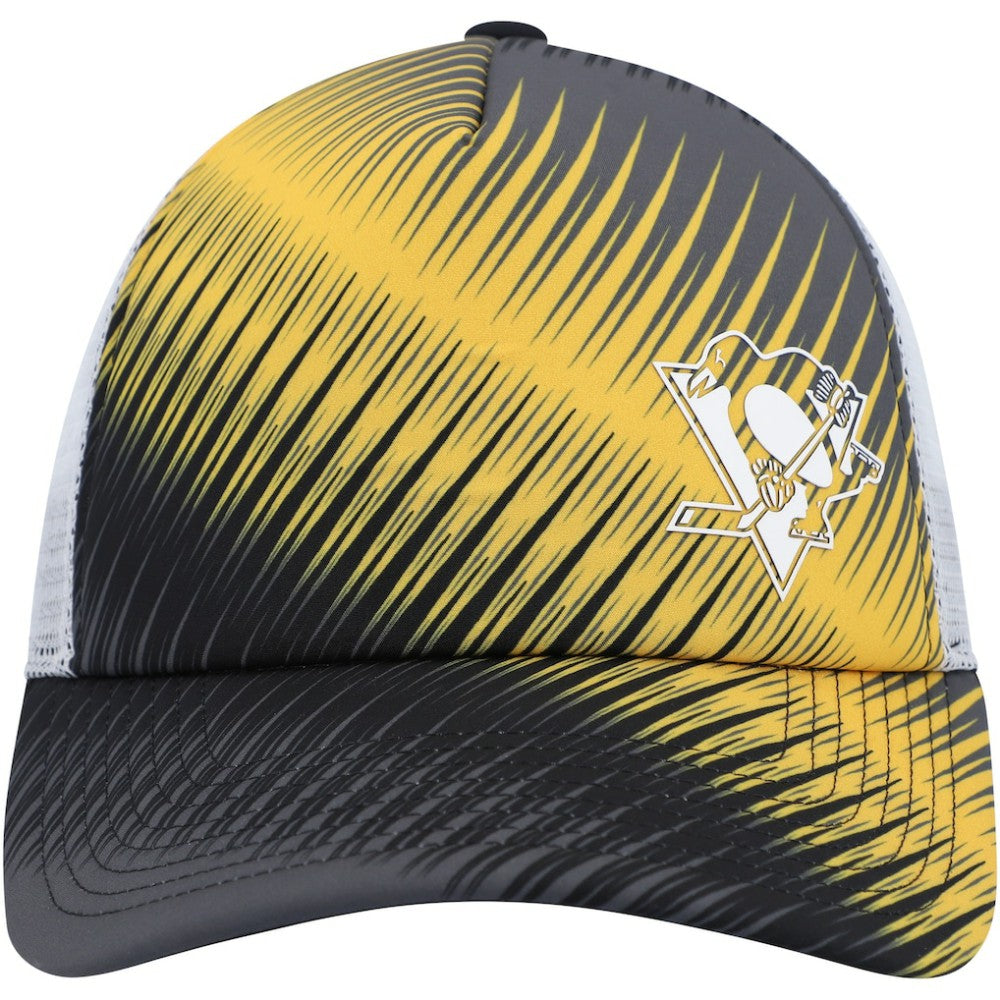 Pittsburgh Penguins adidas Women's Graphic Foam Trucker Snapback Hat - Black/White - NHL